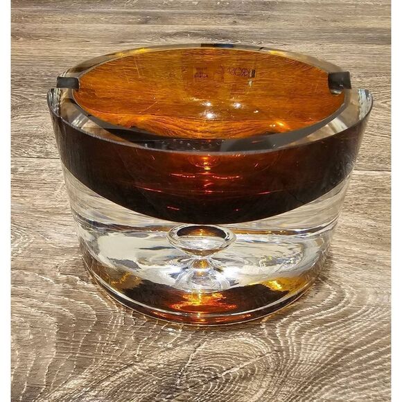 Kronos Vintage Amber Two-toned Poland Ashtray - Picture 4 of 12